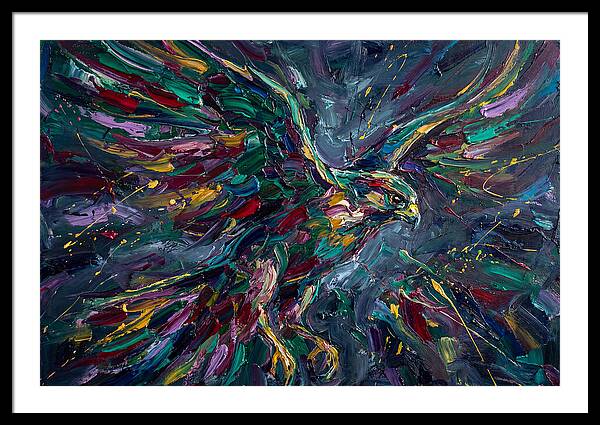 Falcon In Vibrant Flight