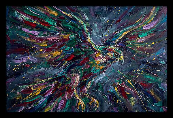 Falcon In Vibrant Flight