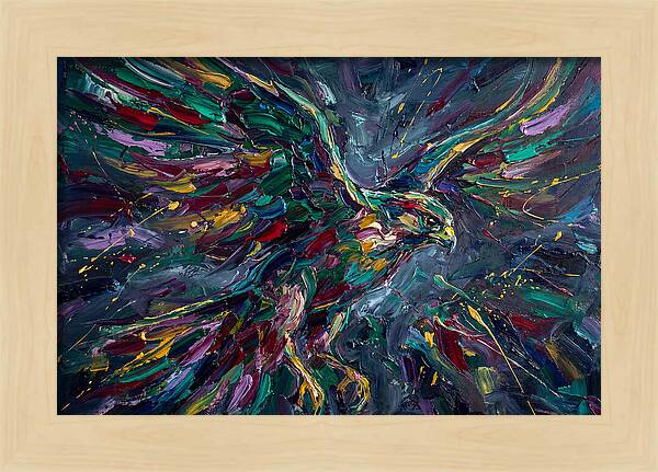 Falcon In Vibrant Flight