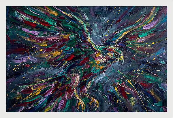 Falcon In Vibrant Flight