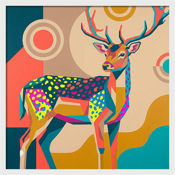 Fallow Deer Among Lush Hues