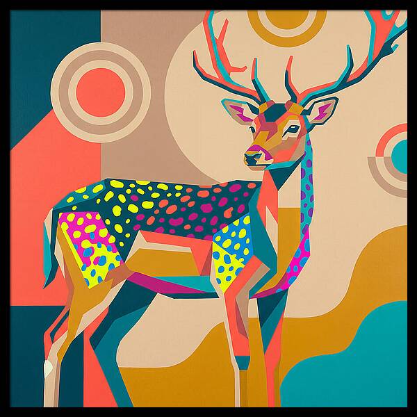 Fallow Deer Among Lush Hues