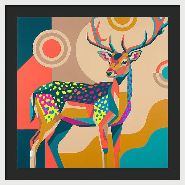 Fallow Deer Among Lush Hues