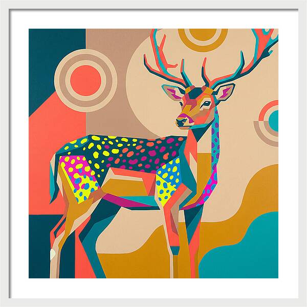 Fallow Deer Among Lush Hues