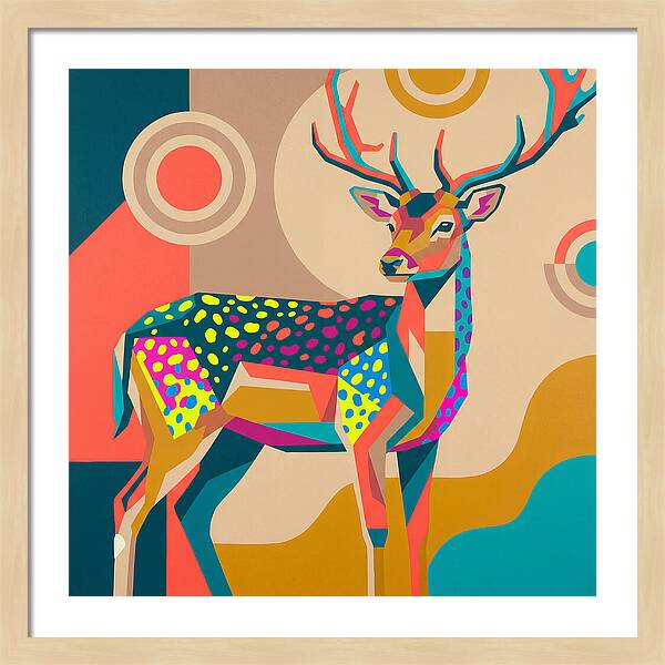 Fallow Deer Among Lush Hues