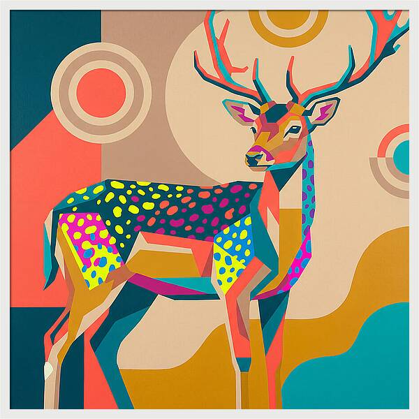 Fallow Deer Among Lush Hues