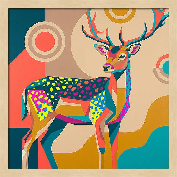 Fallow Deer Among Lush Hues