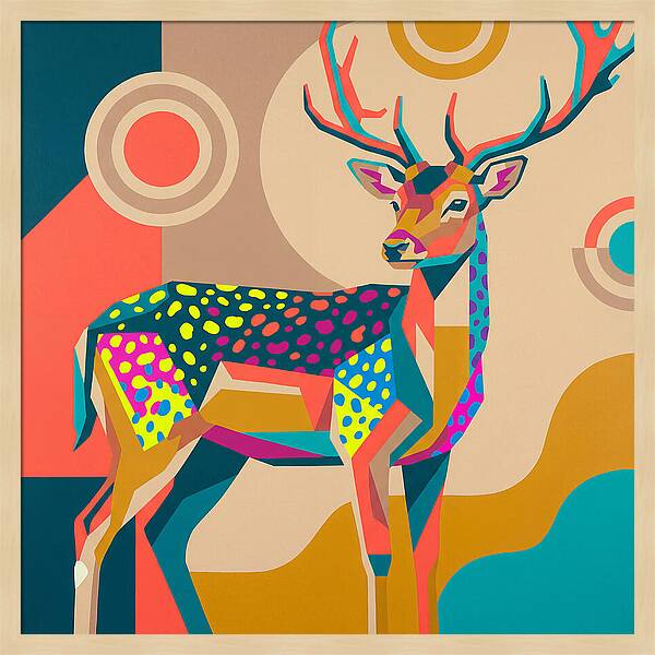 Fallow Deer Among Lush Hues