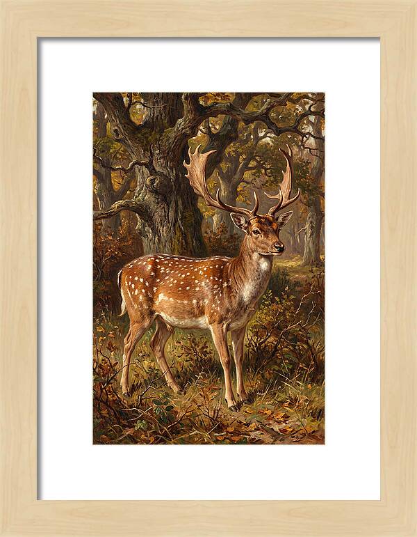 Fallow Deer In Autumn Forest