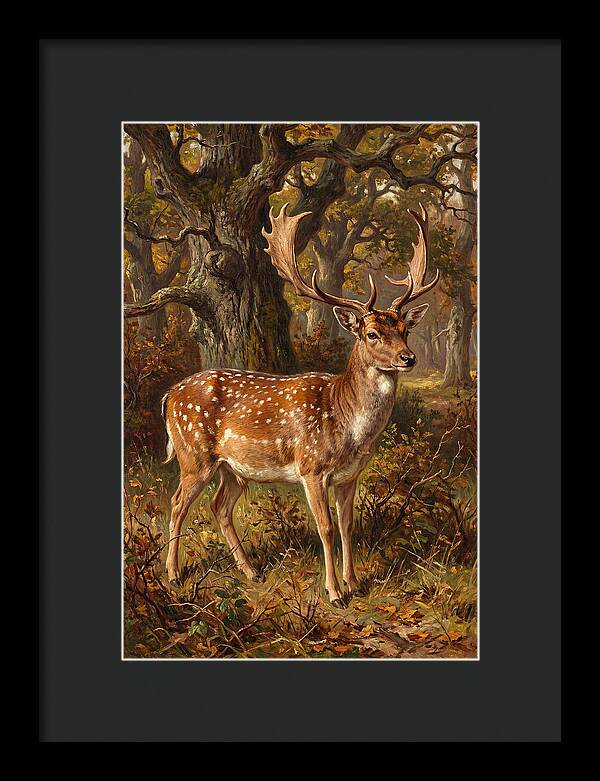 Fallow Deer In Autumn Forest