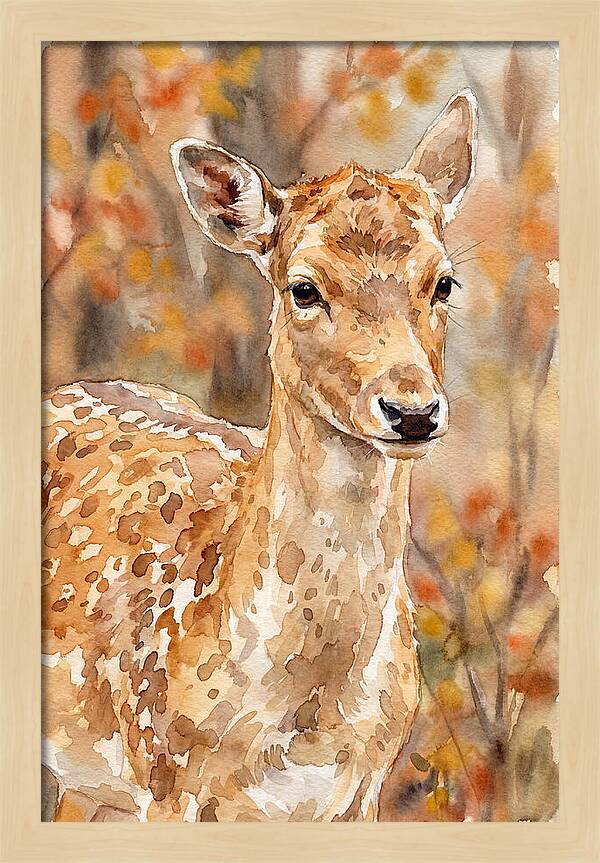 Fallow Deer In Autumn Hues