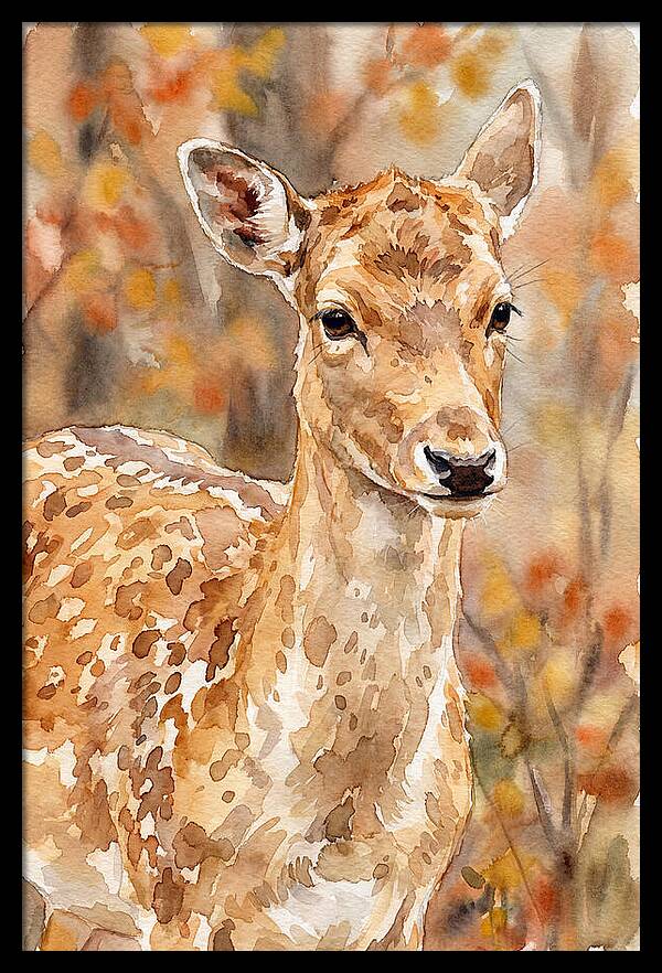 Fallow Deer In Autumn Hues