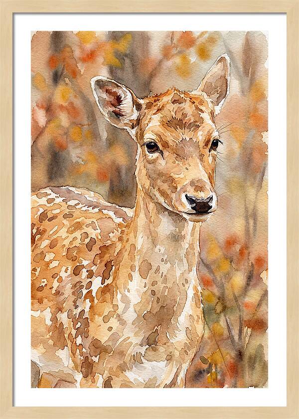 Fallow Deer In Autumn Hues