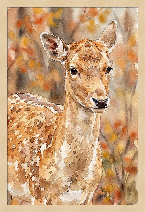 Fallow Deer In Autumn Hues