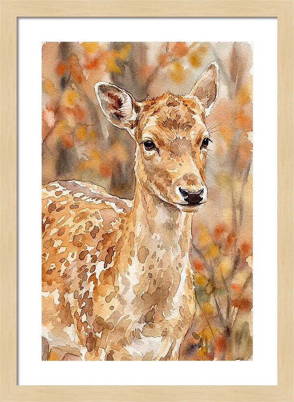 Fallow Deer In Autumn Hues