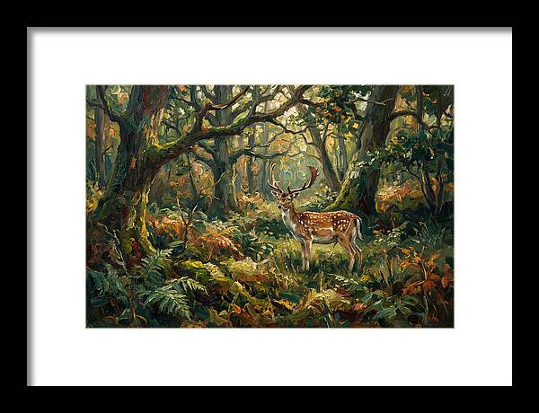 Fallow Deer In Enchanted Forest