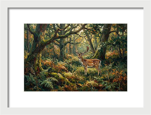 Fallow Deer In Enchanted Forest