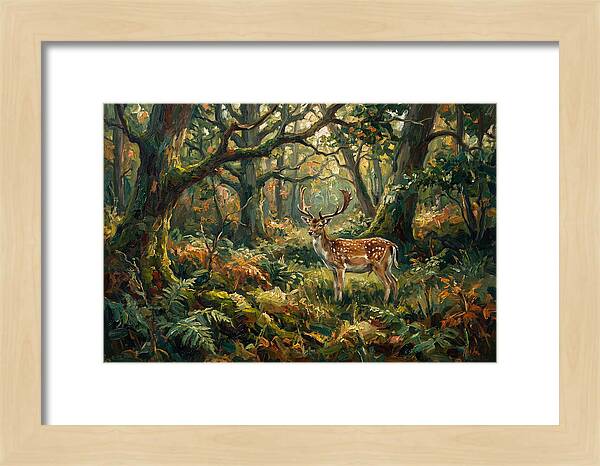 Fallow Deer In Enchanted Forest