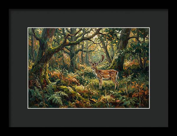Fallow Deer In Enchanted Forest