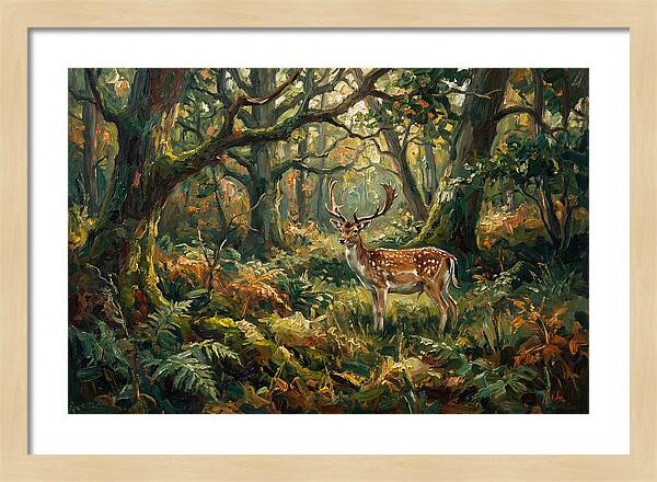 Fallow Deer In Enchanted Forest