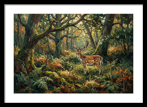 Fallow Deer In Enchanted Forest