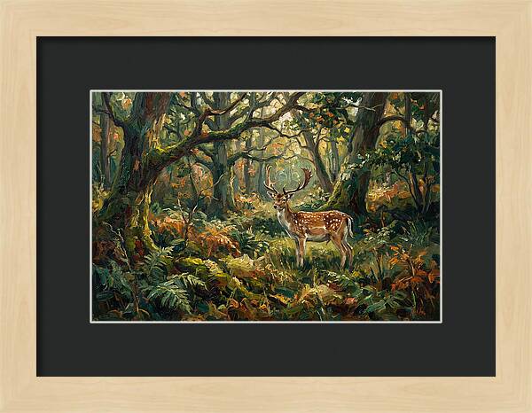 Fallow Deer In Enchanted Forest