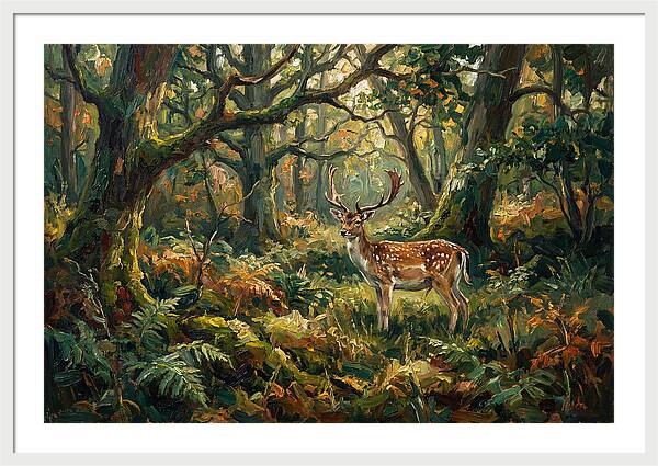Fallow Deer In Enchanted Forest