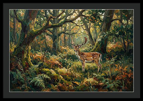 Fallow Deer In Enchanted Forest