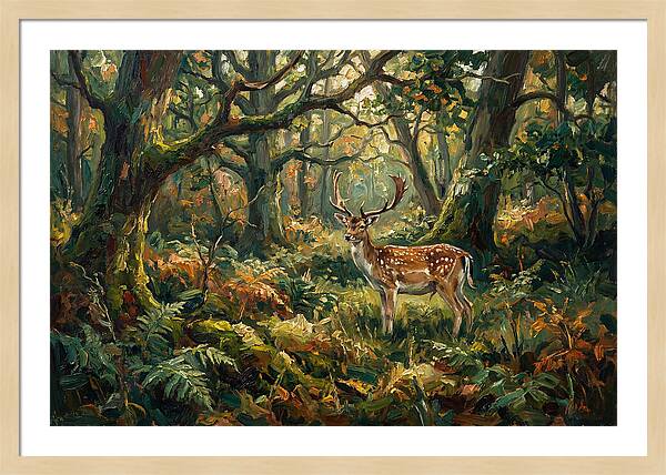 Fallow Deer In Enchanted Forest