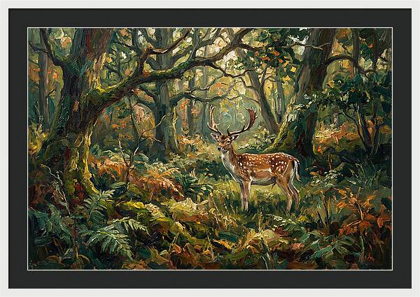 Fallow Deer In Enchanted Forest