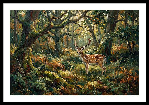 Fallow Deer In Enchanted Forest