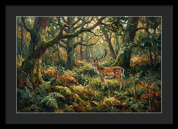 Fallow Deer In Enchanted Forest