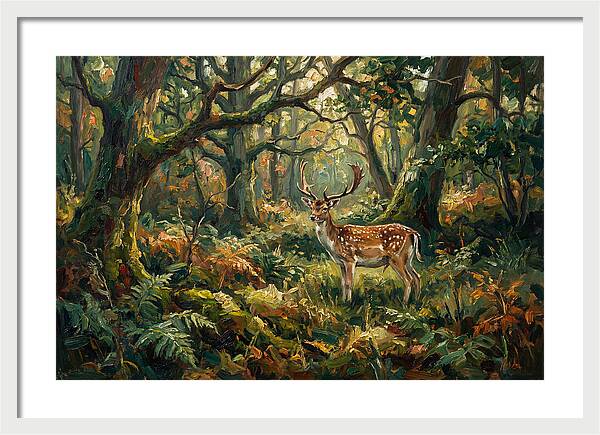 Fallow Deer In Enchanted Forest