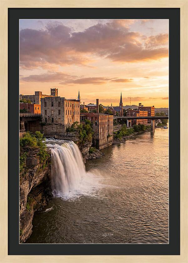 Falls Of Ohio At Sunset
