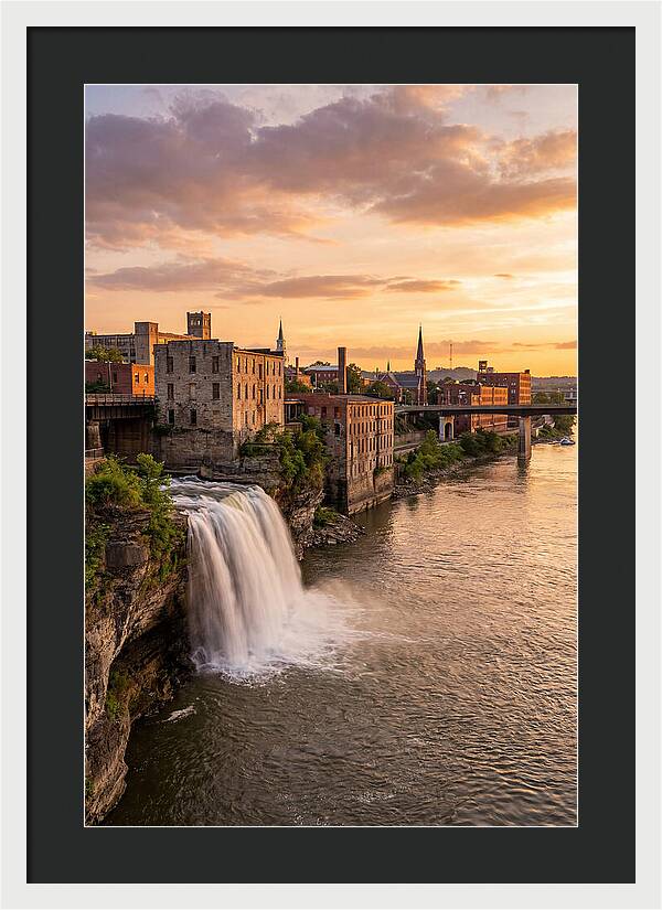 Falls Of Ohio At Sunset