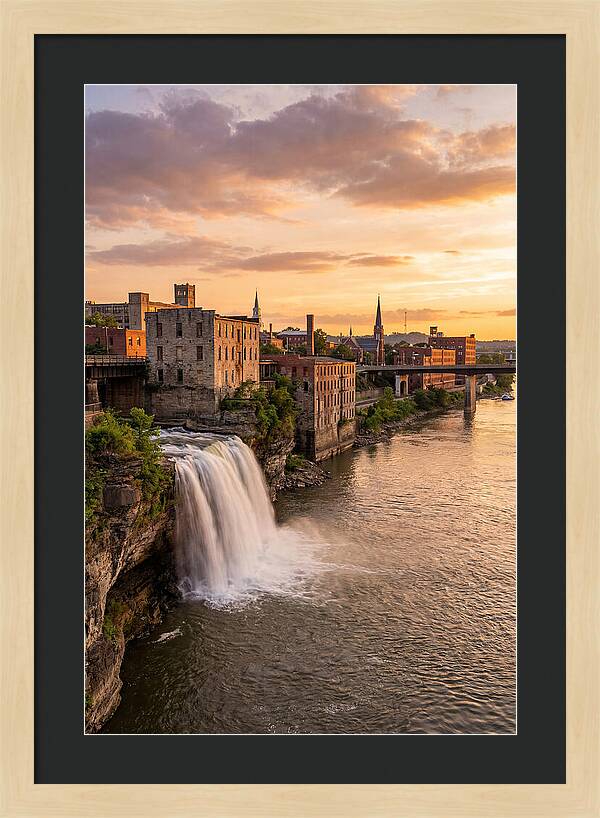 Falls Of Ohio At Sunset