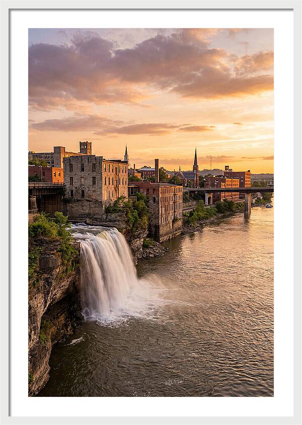 Falls Of Ohio At Sunset