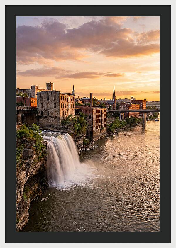 Falls Of Ohio At Sunset