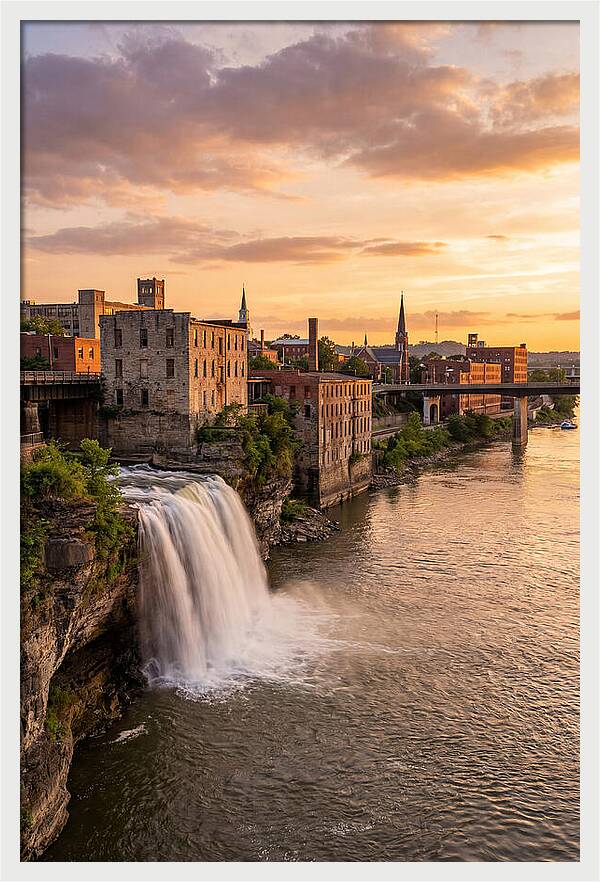 Falls Of Ohio At Sunset