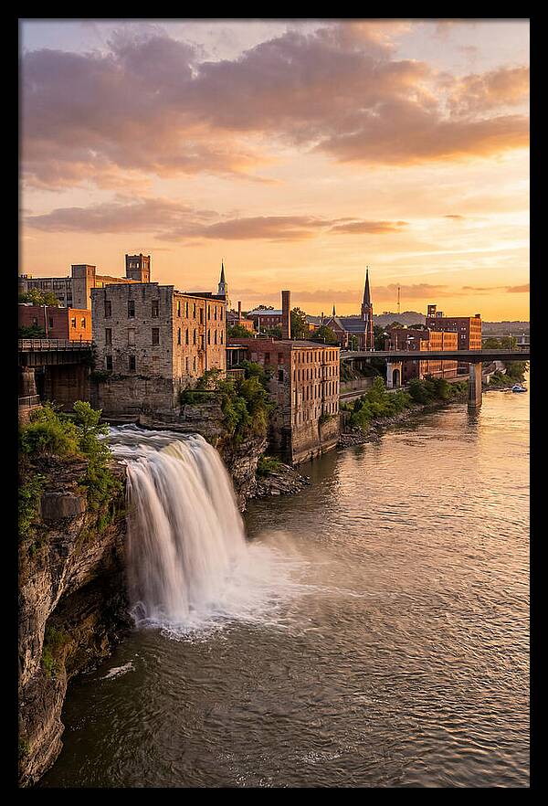 Falls Of Ohio At Sunset