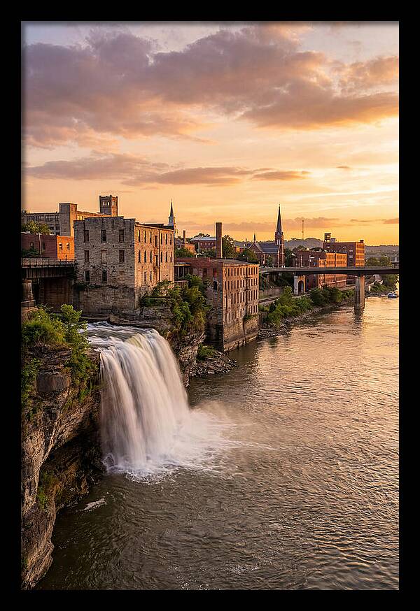 Falls Of Ohio At Sunset