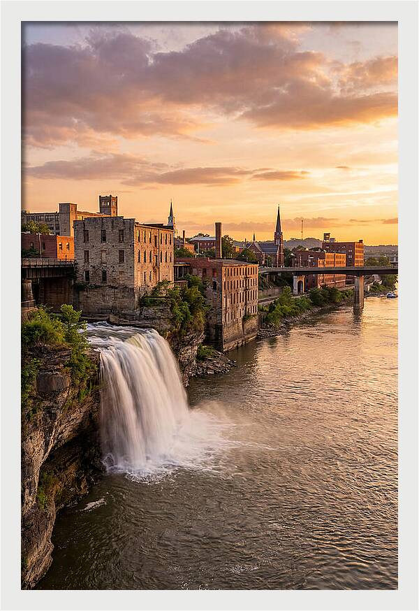 Falls Of Ohio At Sunset