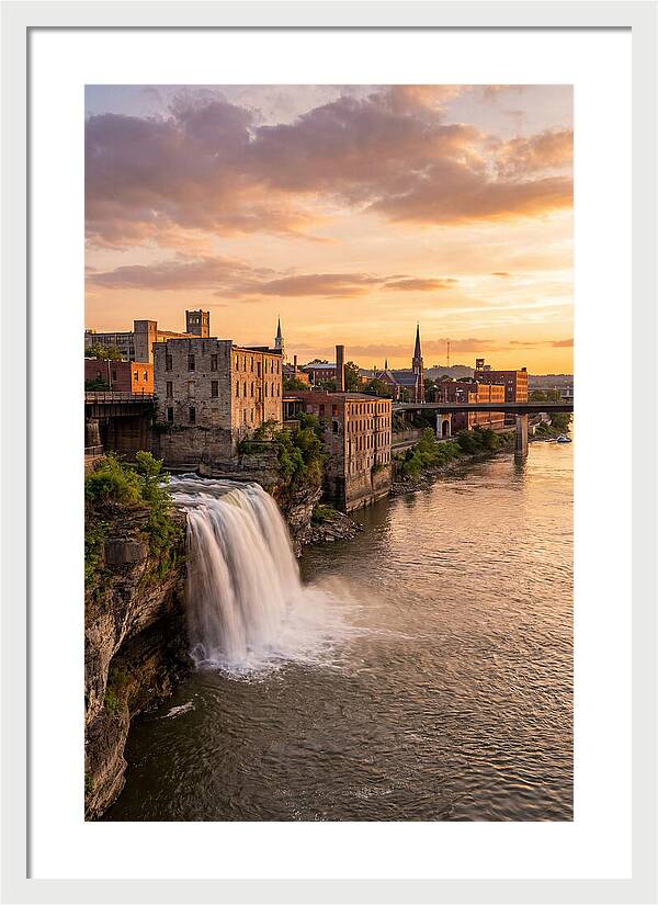 Falls Of Ohio At Sunset