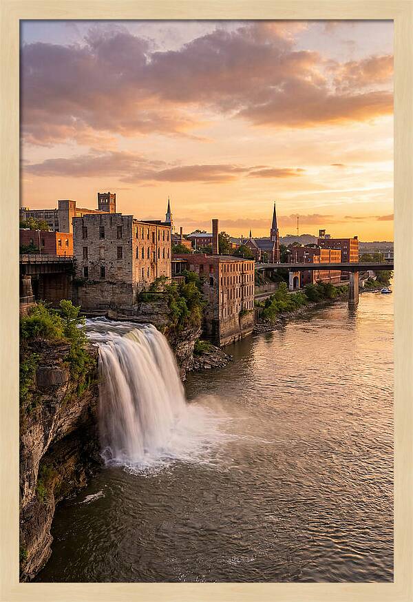 Falls Of Ohio At Sunset