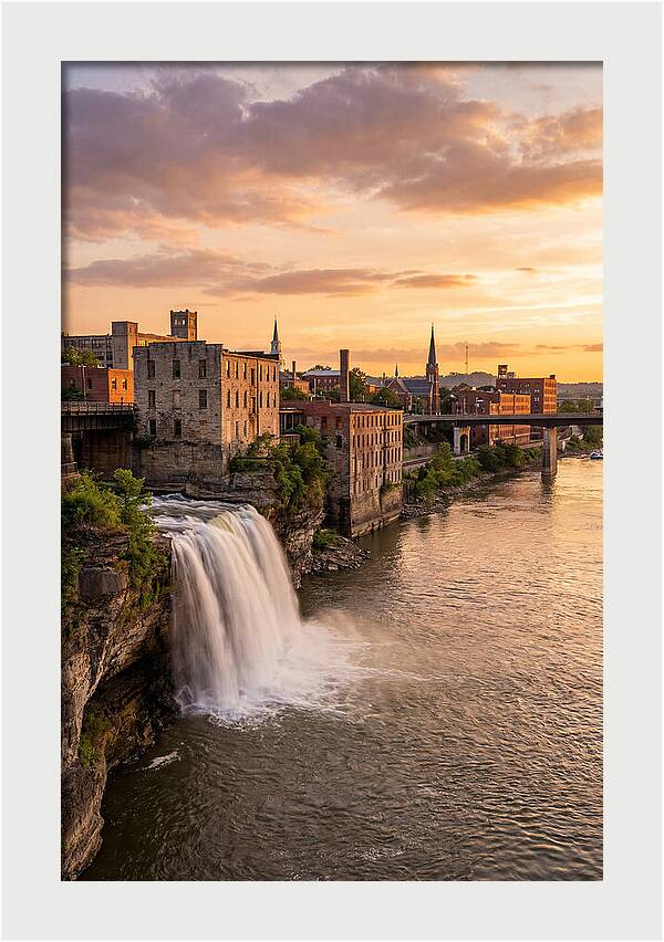 Falls Of Ohio At Sunset