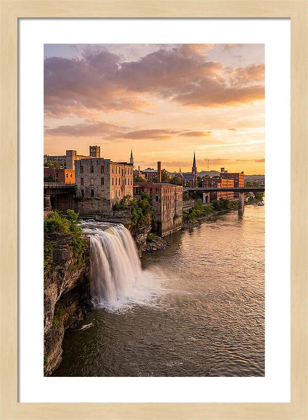 Falls Of Ohio At Sunset