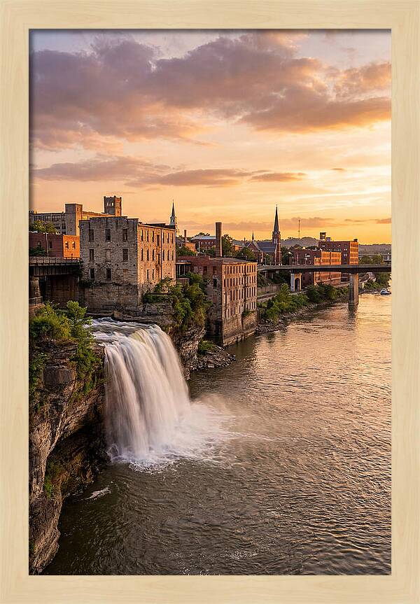 Falls Of Ohio At Sunset