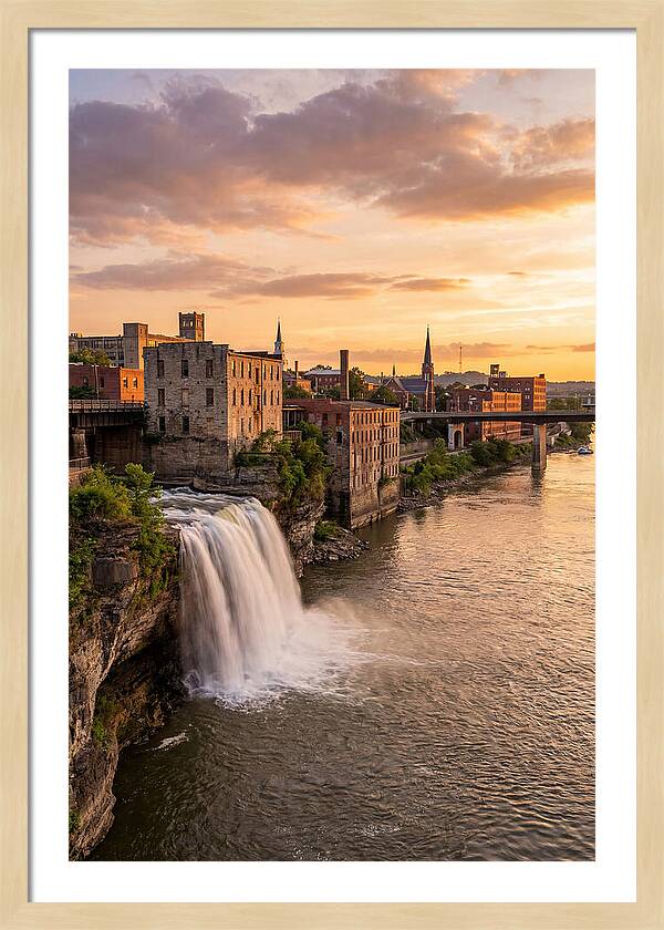 Falls Of Ohio At Sunset