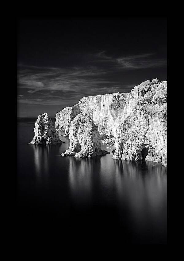 Faraglioni Sea Stacks In Monochrome