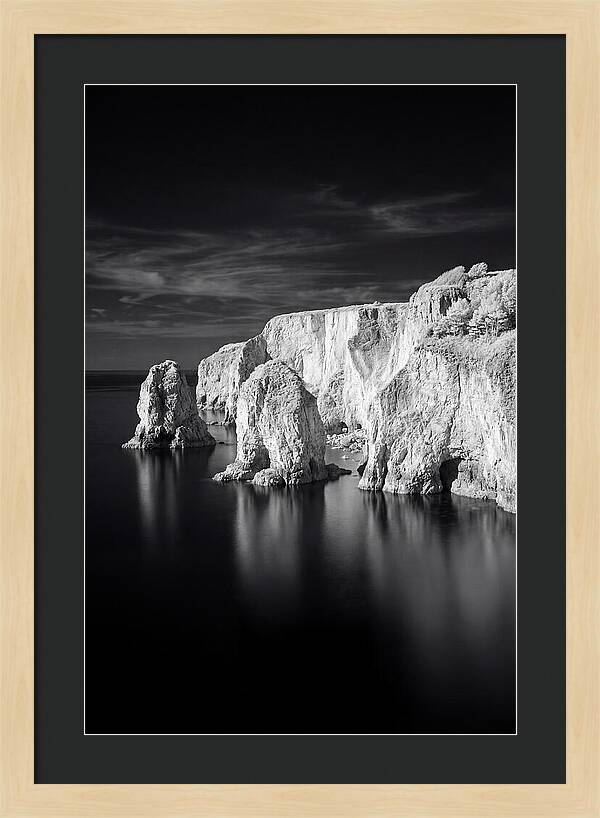 Faraglioni Sea Stacks In Monochrome